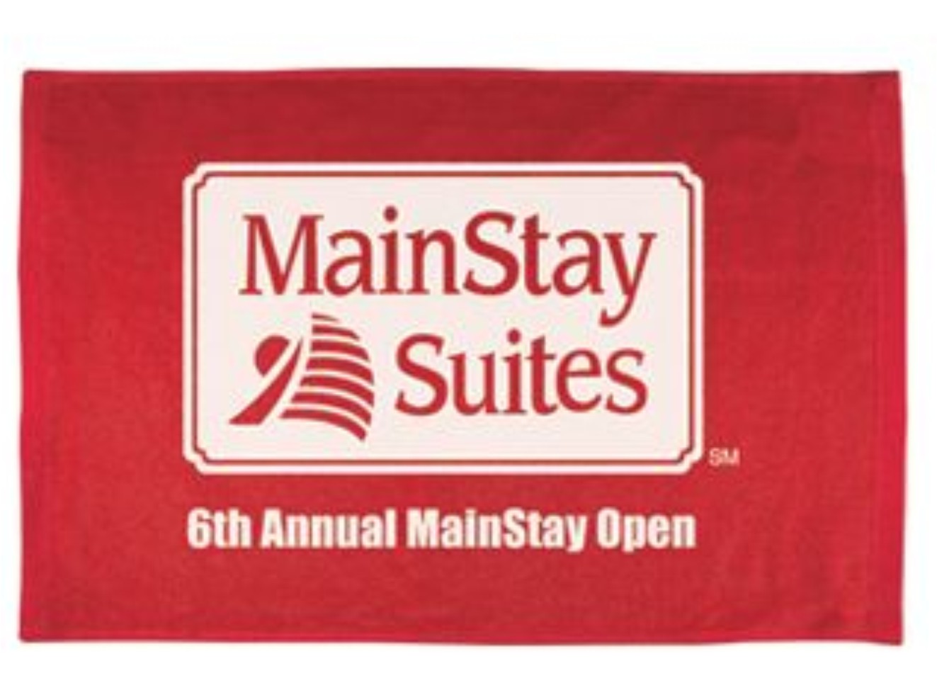 Screened White Golf Towel $6.00