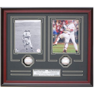 Roy Halladay and Don Larsen Signed Baseballs