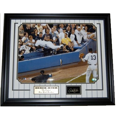 Derek Jeter with Engraved Signature