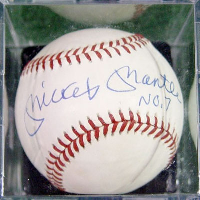 Mickey Mantle Signed Baseball