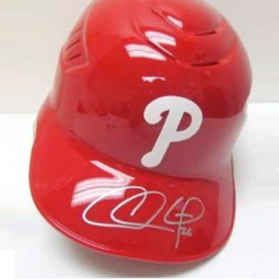 Chase Utley Signed Helmet