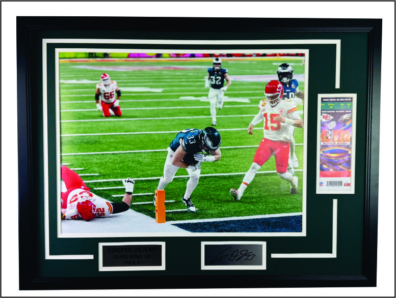 Cooper DeJean framed Super Bowl Photo