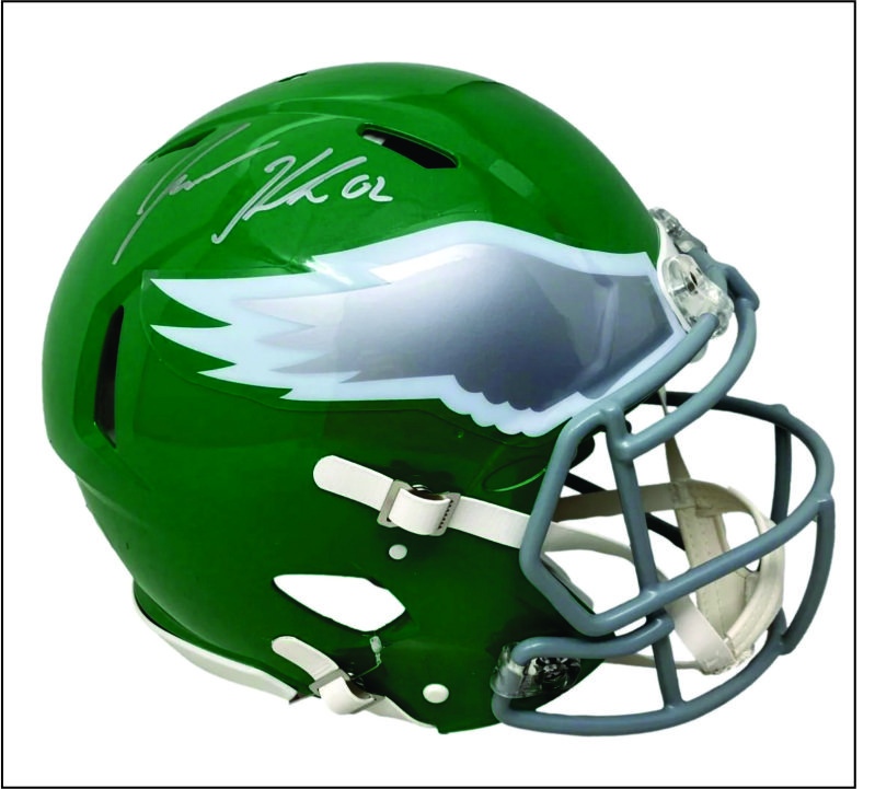 Jason Kelce signed helmet