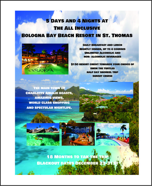St. Thomas 5 days & 4 nights All Inclusive for Two
